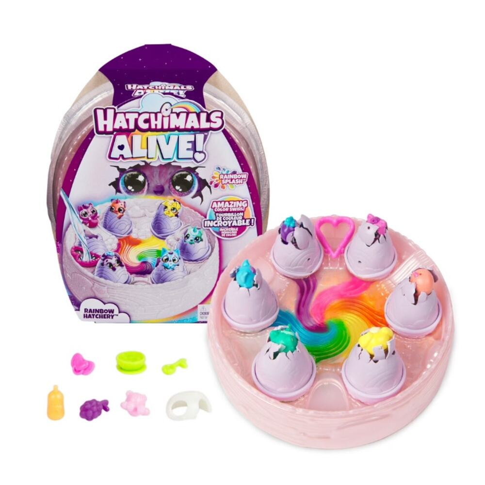 Hatchimals Alive Rainbow Hatchery Playset With 6 Characters And Accessories NEW